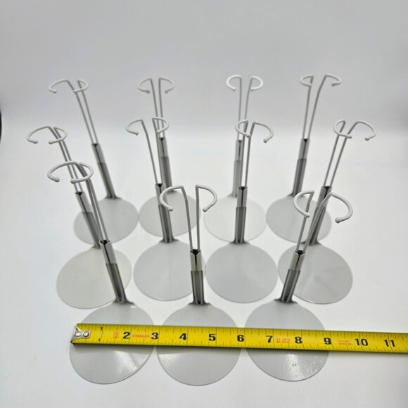 Kaiser Doll Stand Lot Of 11 White Stand Dolls Display Read - Picture 3 of 7
